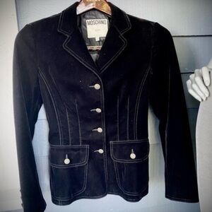 MOSCHINO Italy Black Jacket XS